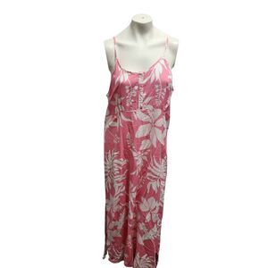 Kiwi And Punch Maxi Dress Womens Sz Large Summer Floral Bold Vacation Cruise